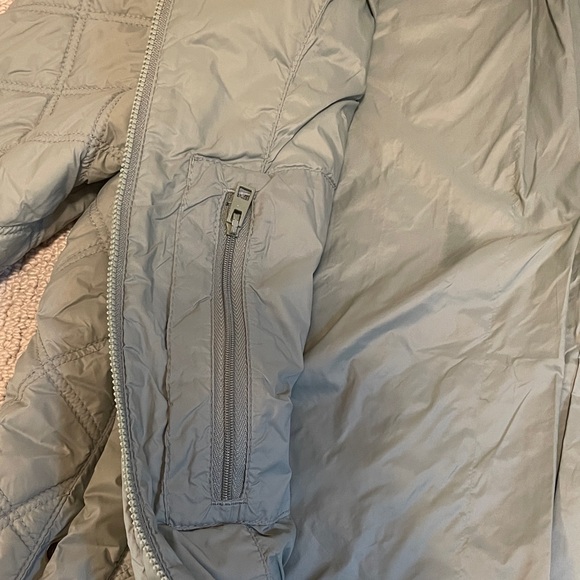 Madewell Women’s Seafoam Green Quilted PufferJacket w/ Hood - Picture 5 of 8